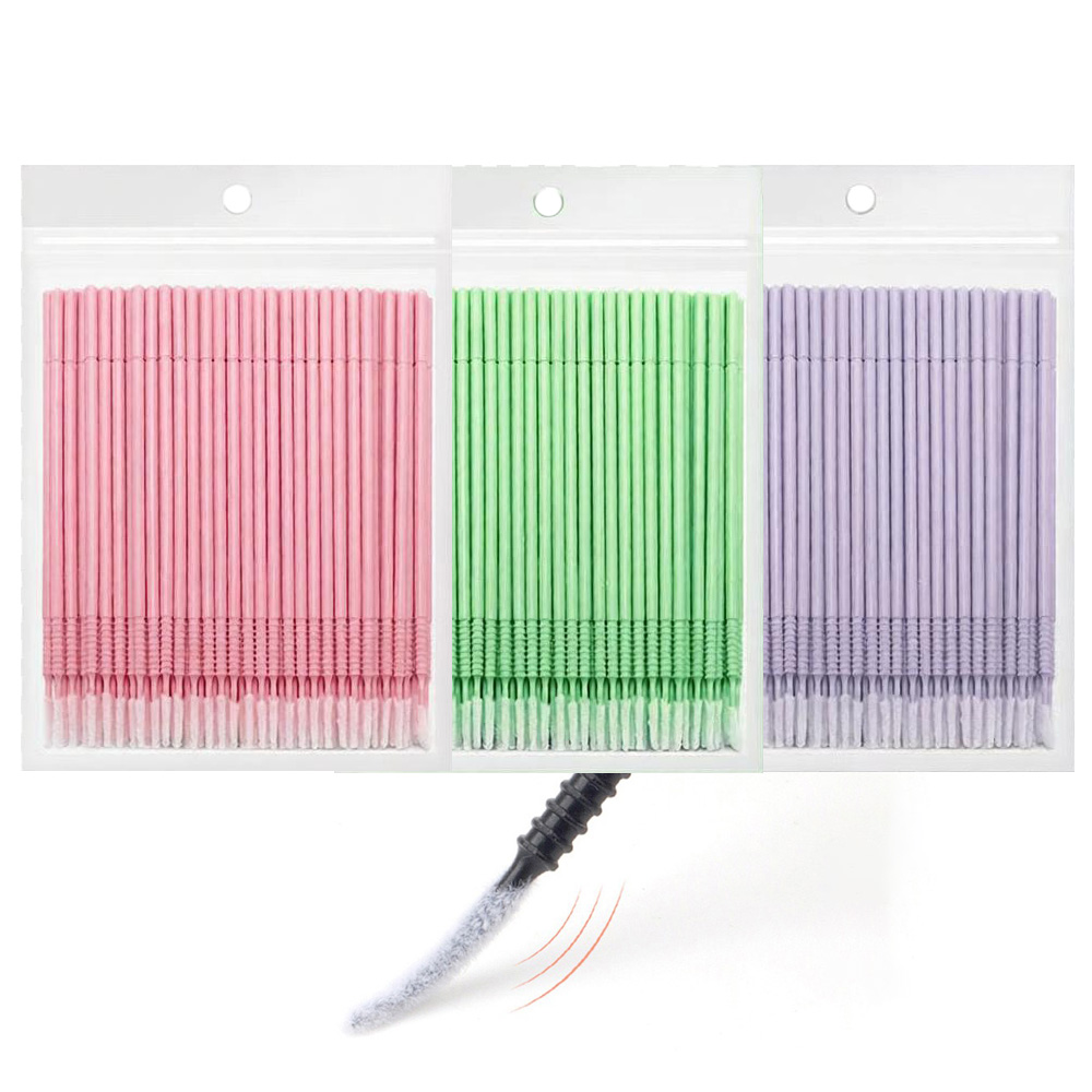 Eyelash Extension Cleaning - 500개 속눈썹 연장 클리닝 면봉 긴/짧은