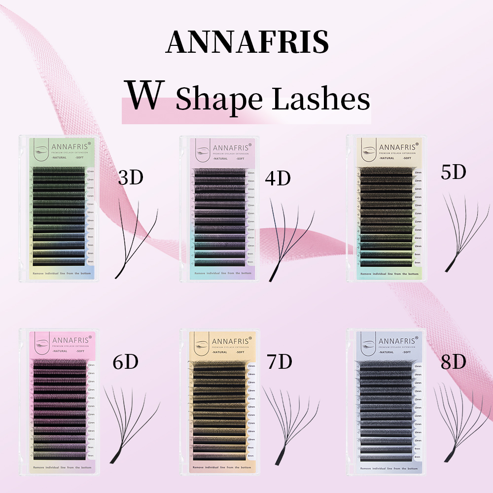 Eyelash Extension Fan - ANNAFRIS Premade 볼륨 팬 W 자형