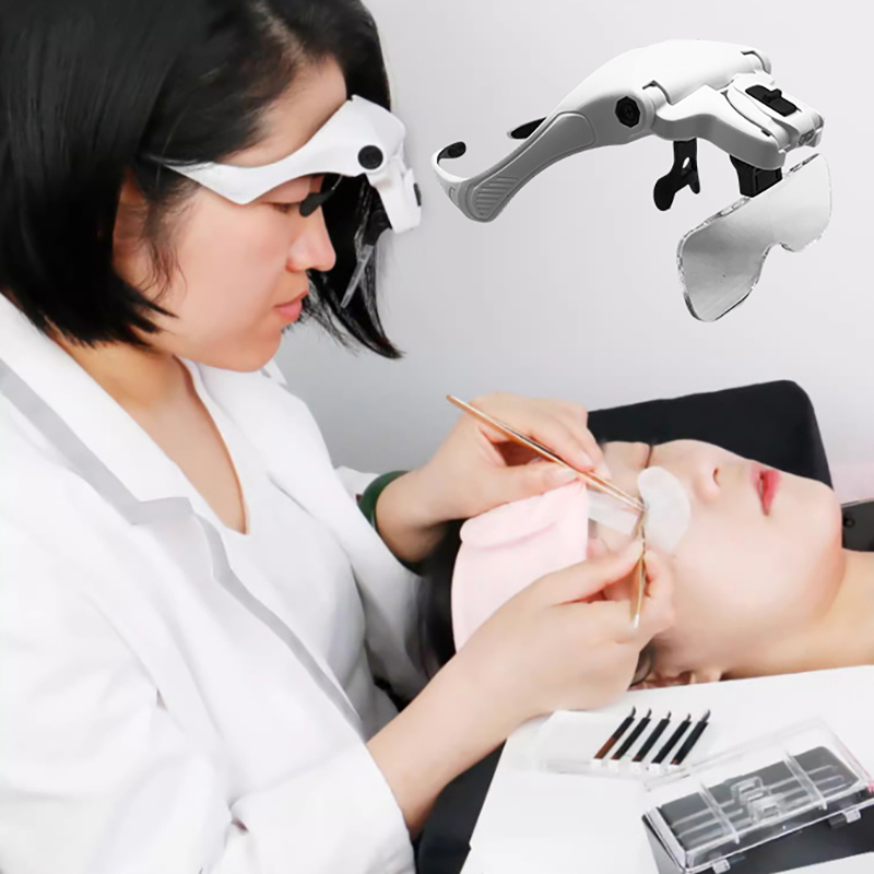 Eyelash Extension With Glasses - 5 렌즈 조절식 확대경 속눈썹 연장