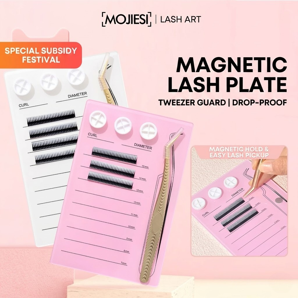 Eyelash Extension Fan - 마그네틱 속눈썹 연장 팔레트 & 글루