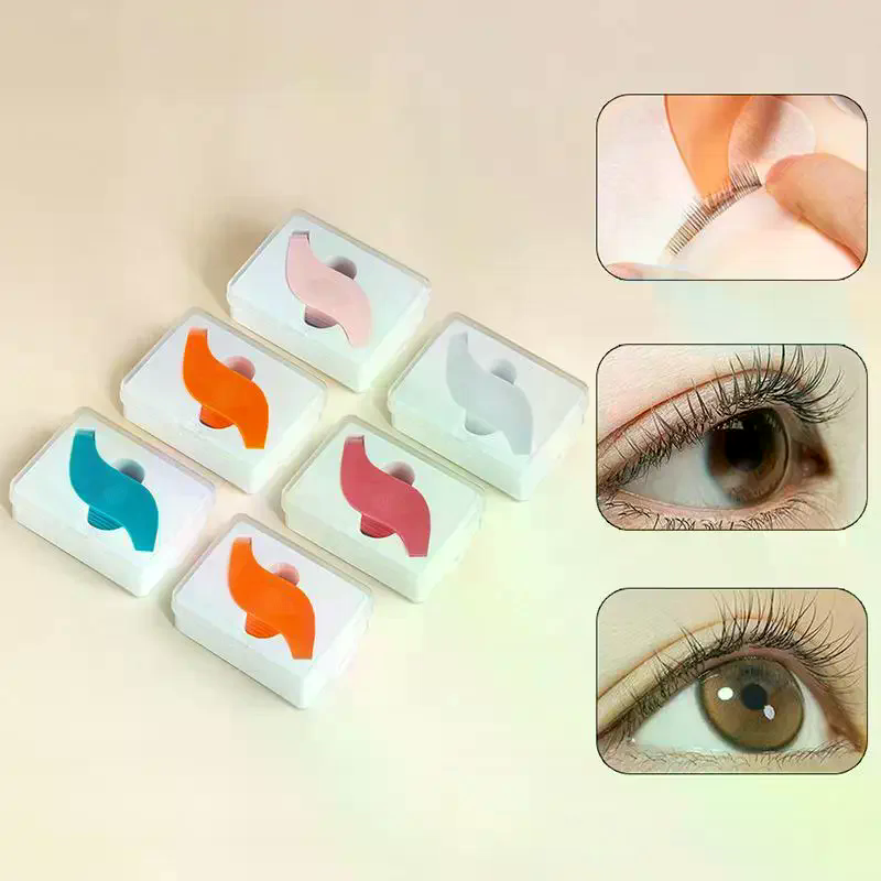 Eyelash Extension Cleaning - 5pcs 컬러 빗 플라스틱 S 모양