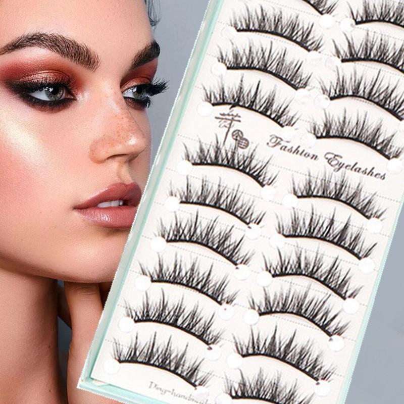 새로운 10쌍 자연스러운 롱 위스피 캣아이 인조 속눈썹 - Eyelash Extension Cat Eye 리뷰 및 가격