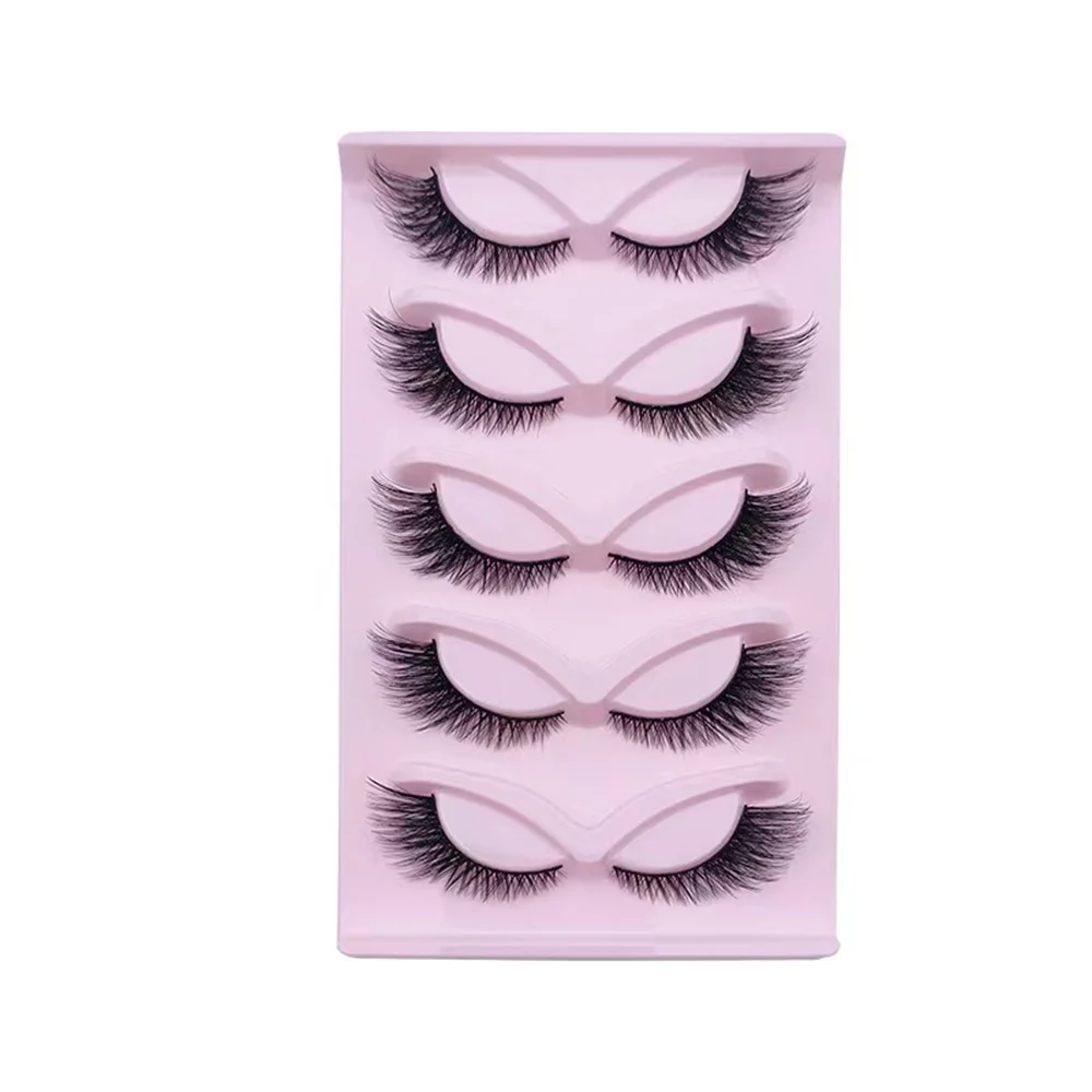 긴 꼬리 모양 21mm 캣아이 스트립 속눈썹 5쌍, 풍 - Eyelash Extension Cat Eye 리뷰 및 가격