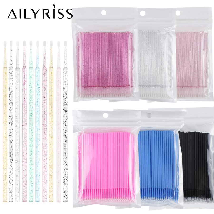500 개/몫 일회용 애플리케이터 속눈썹 연장을위한 마 - Eyelash Extension Cleaning 리뷰 및 가격