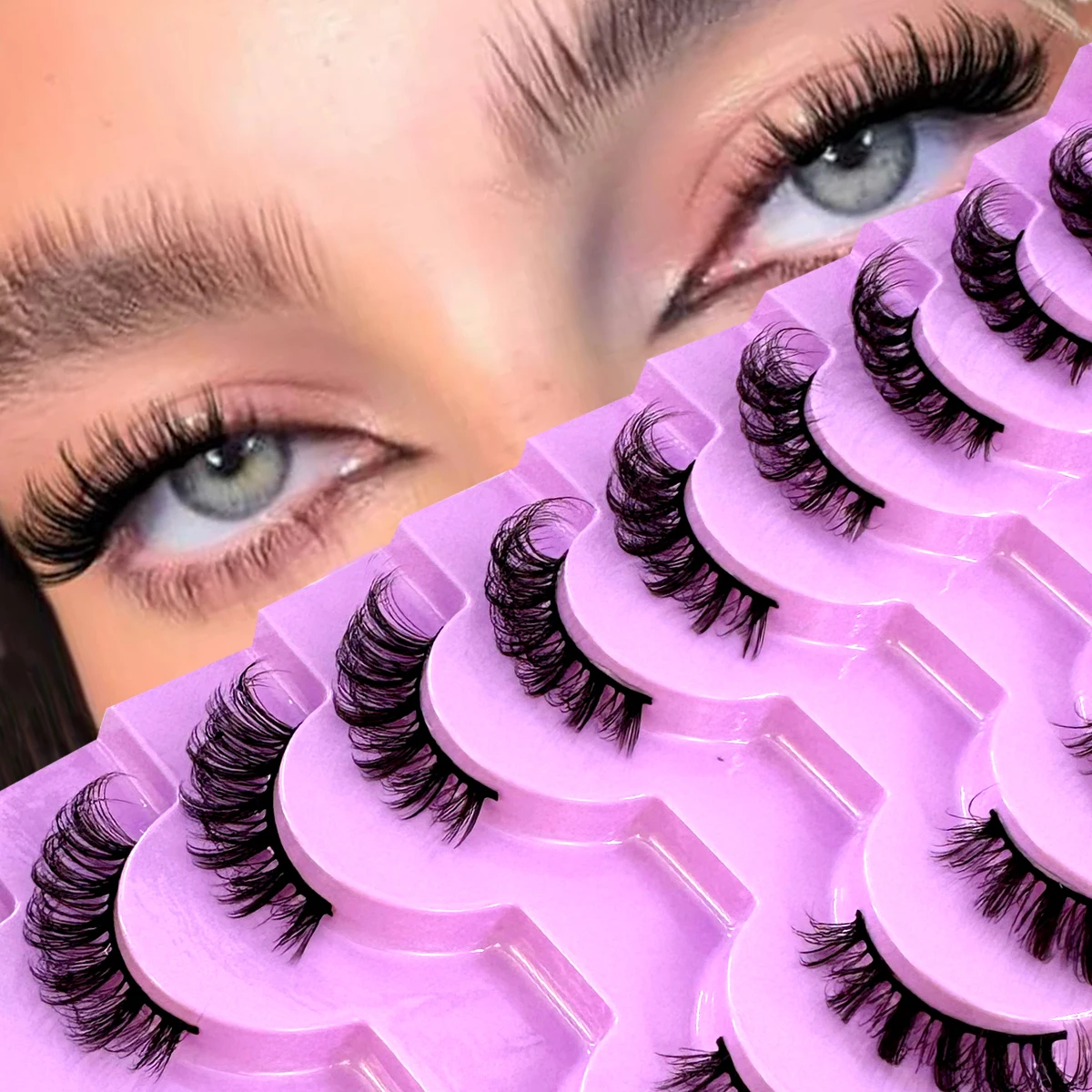 AMSDCN 새로운 하프 아이 10쌍 천연 인조 밍크  - Eyelash Extension Cat Eye 리뷰 및 가격