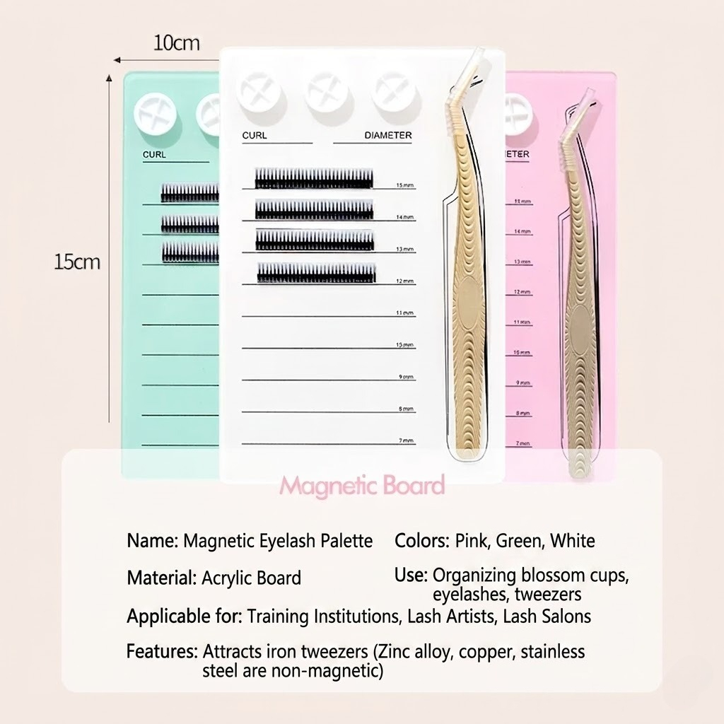 마그네틱 속눈썹 연장 팔레트 & 글루 홀더 패드, 아크 - Eyelash Extension Fan 리뷰 및 가격