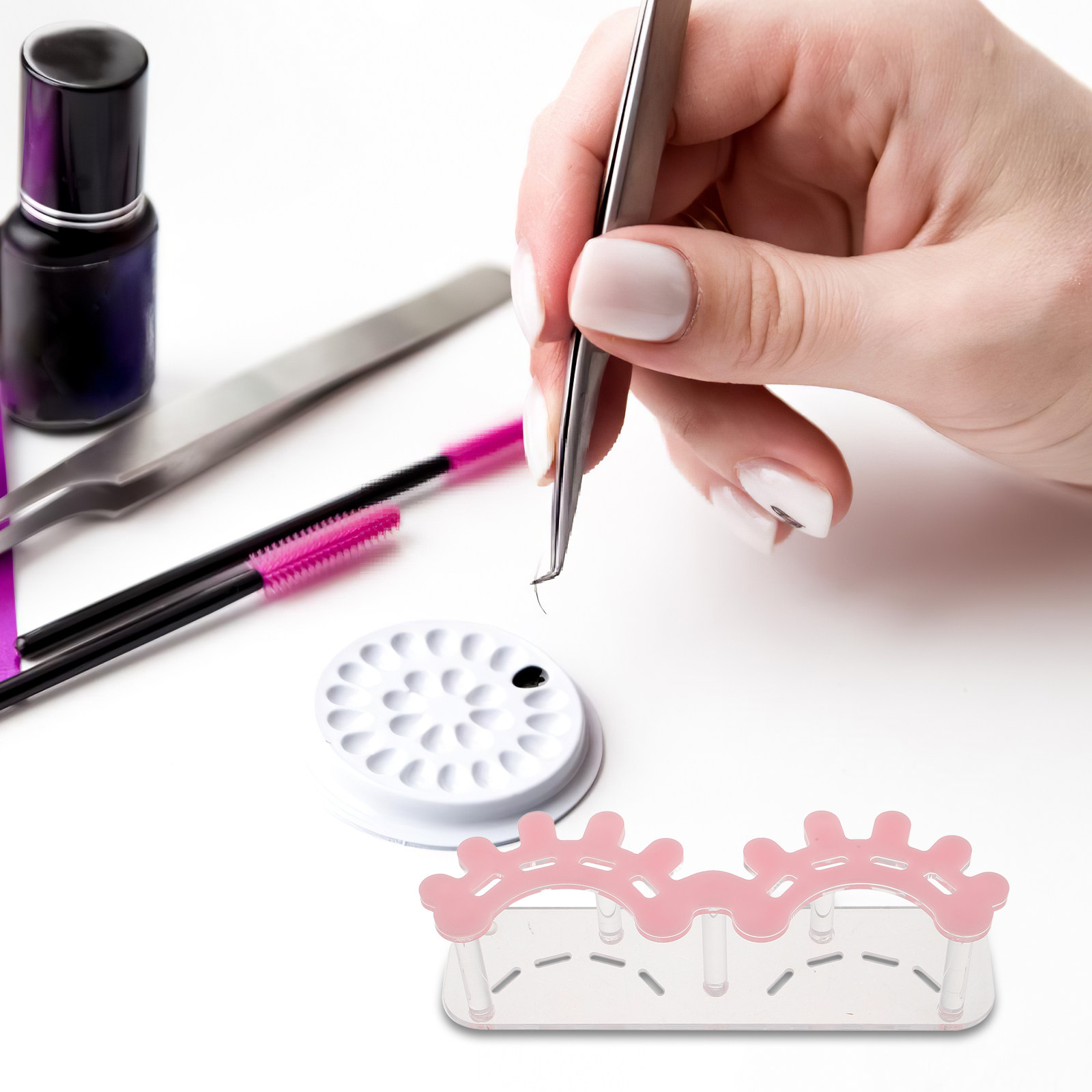 아크릴 집게 디스플레이 스탠드 8슬롯 속눈썹 정리대 ( - Eyelash Extension No 8 리뷰 및 가격
