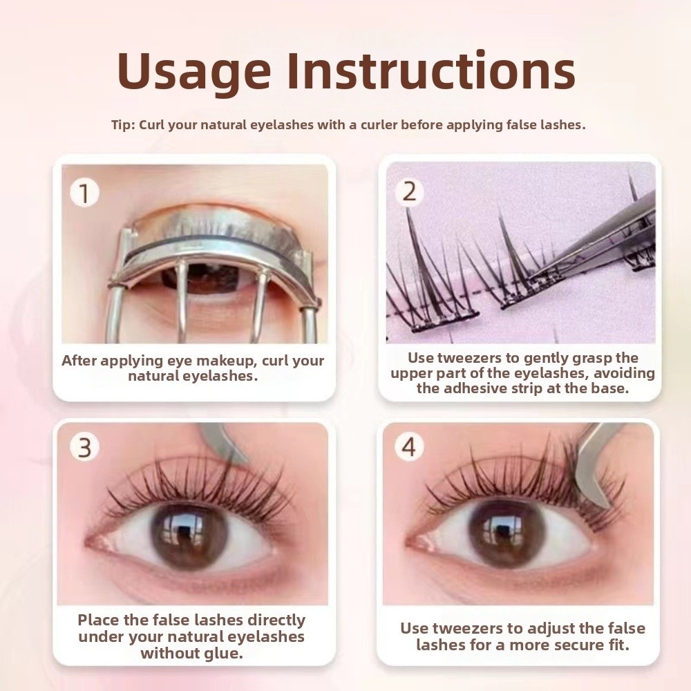 60개 클러스터 블랙 셀프 접착식 인조 속눈썹 8-12 - Eyelash Extension No 8 리뷰 및 가격